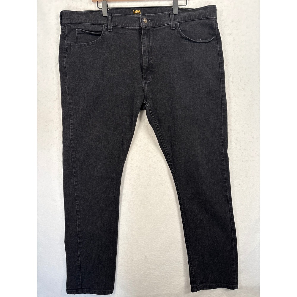 Lee Slim Fit Black Denim Jeans Mens 42x32 102112408